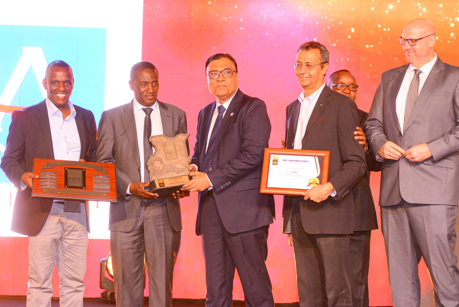 James Waweru at an award ceremony